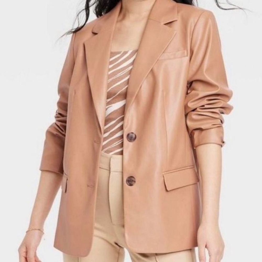 A New Day Faux Leather Blazer